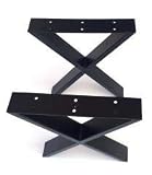 Alpha Furnishings Coffee Table Legs Metal Legs X-Shape Furniture Legs 16" Black, Set of 2