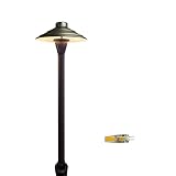 COLOER Low Voltage Pathway Lights, Brass Outdoor Garden Path Lights, Landscape Driveway Lights for Y