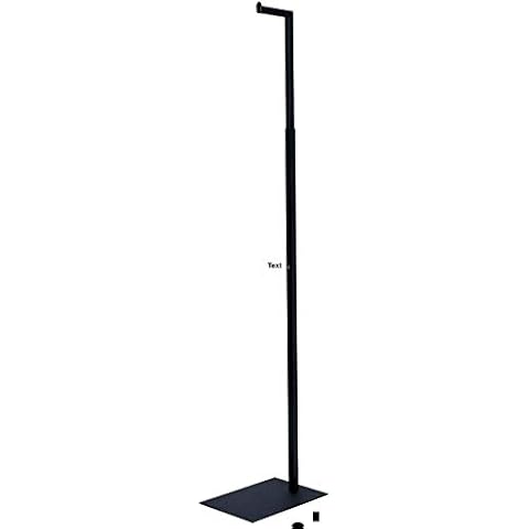 Only Garment Racks 2204 Matte Black Finish Single Garment Display Rack - Adjustable Height from 49" to 78" - Perfect Clothing Display Rack for Highlighting Featured Merchandise Cover