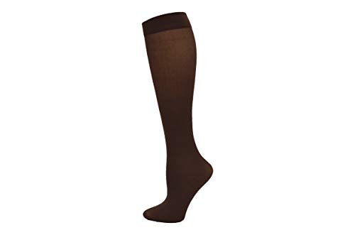 Image of Winterlace Queen Size Trouser Socks Womens 6 Pairs Plus Stretchy Opaque Knee High Wide Calf Nylon Spandex Dress Sock