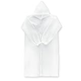 [DAIBON] 使い捨てレインコート 【140g厚手・EVA素材】 重複利用可 ひも付きフード レインポンチョ ゴム袖口 通勤 通学 梅雨対策 レインポンチョ ユニセックス大人 レインウェア ワンサイズ 半透明 1枚入り