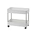 Support D'organisateur De Chariot De Rangement En Plastique Debout, Unité De Rayonnage Mobile Pour Chariot De Rangement Mince, Tour De Rangement Coulissante Pour Cuisine Endroits Étroits,two layer