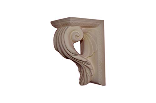 Antikes Wohndesign 2 x Wandkonsole Wandkonsolenlen Wandablage Kaminkonsole Creme Beige Massiv