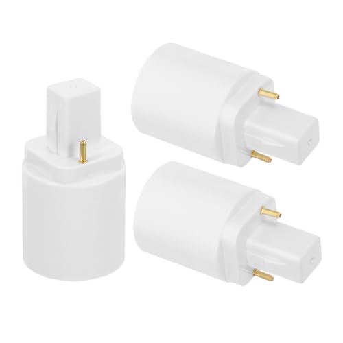 Mipcase Adaptateur De Douille G24d Vers E27 2 Broches Ac100-230v Conversion Ampoule Led 3 Pièces Pour Maison Bureau Commerce