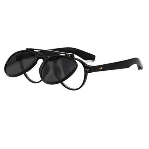 Lunettes de soleil à rabat noir double pont solution transition ombre lumière