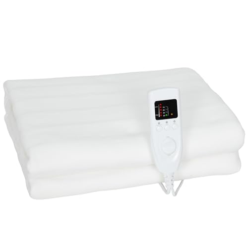 COMFORT ACCOGLIENTE: Sperimenta un calore avvolgente e un relax senza pari con questa coperta elettrica di alta qualità, realizzata in poliestere da 400g/m². Ideale per le serate più fredde, la coperta aggiunge morbidezza e comfort ai momenti quotidiani