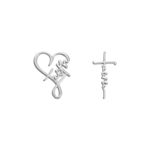 Image of Cross Brooch Pin for Women Men Cute Cross Brooch Metal Badge Pin Laple Religious Faith Brooches and Pins Hat Bag Shirt Decoration Jewelry Easter Pack