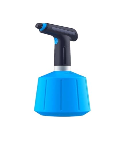 電動植物ミストスプレーボトル、自動じょうろ、調節可能な散水スプレー、ガーデンプラスチック散水装置、家庭用クリーニング(1.5L Blue)