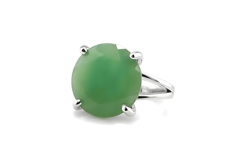 Bague aventurine verte ronde : cadeau d'anniversaire idéal - 5
