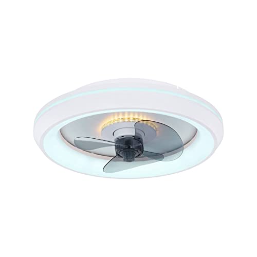 Starluna LED Deckenventilator mit Lampe 'Koby' dimmbar Fernbedienung (Modern) in Weiß u.a. für Wohnzimmer & Esszimmer (1 flammig, inkl. Leuchtmittel) - Ventilator, Wohnzimmerlampe Cover