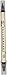 EK Tools 55-30066 Zig Memory System Dual Tip Calligraphy Pen, Black, New Package