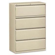 Lorell Lateral File, 4-Drawer, 36"x18-5/8"x52-1/2", Putty