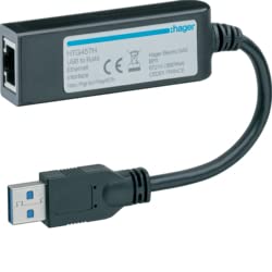 Adaptateur Hager HTG457H convertisseur USB Ethernet réseau communication EAN 3250613138806