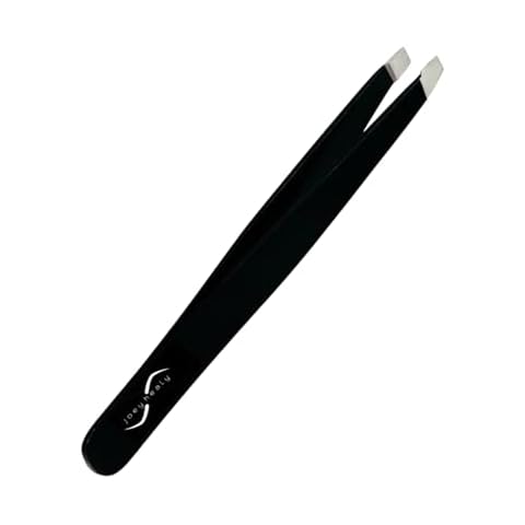 Joey Healy Elite Sculpting Tweezer, Pro-Performance Stainless Steel Eyebrow Tweezer, Angled Tip for Precise Brow Shaping, Protective Travel Case Cover