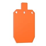 LXVOOEE AR500 Steel Targets for Shooting, 1/2'' Thick Silhouette Gong Metal Targets for Shooting Laser Cut Steel Target, Neon Orange