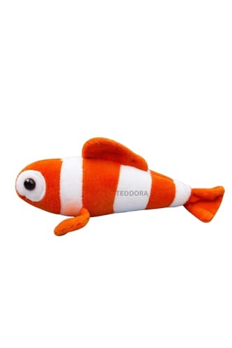 Image of Nemo Fish Soft Toy for Girls Boys Kids,Orange,Fish Animal Plush Stuffed Baby Teddy Gift Birthday, 20 cm