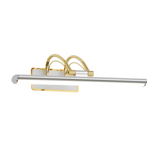 Luminaire de miroir LED anti-ombre argenté rotatif pour éliminer les reflets sombres