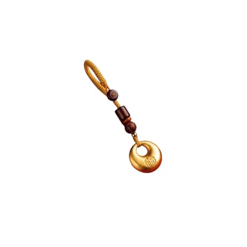 ADERFETBI Llavero Hebilla de la Paz de latón Puro, Llavero de Nube auspiciosa for Coche, Colgante de Cadena for teléfono móvil, Colgante for Mochila con Llave for Hombres y Mujeres Llavero Coche