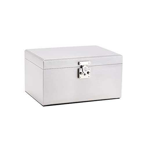 Joyero con Cerradura, Caja de Almacenamiento para Joyas, Caja de Almacenamiento para Joyas de Cuatro Capas, Puede almacenar Anillos, Pulseras, Collares, aretes y Relojes, estuch