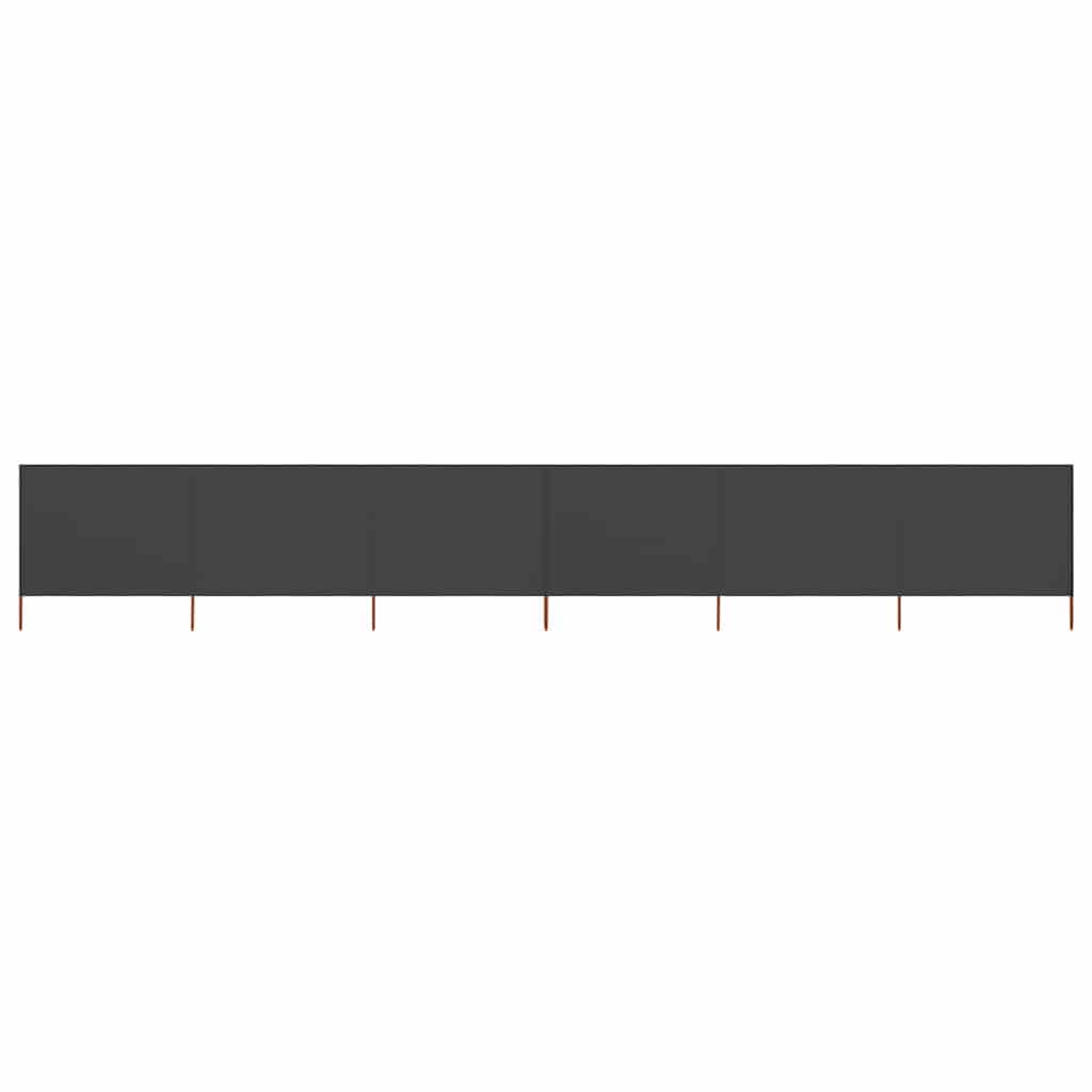 vidaXL 6-panel Wind Screen Durable Stable Solid Camping Windbreak Sun Privacy Screen Wind Breaker Beach Shelter Fabric 800x120cm Anthracite
