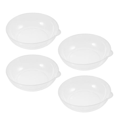 TOMETURE Bandeja de pesaje reutilizable de plástico, set de 4, compatible con balanza de cocina para medir ingredientes en recetas