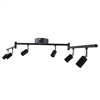 Truck Lighting, 6-Way Downlight Modern and Easy Installation GU10 Replaceable for 90 ? Exposure Black