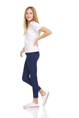 Pink Angel Kids Girls Cotton Crew Neck Shirt, Casual Solid Plain Short Sleeve Tees - 8 Pack, Assorted Colors #TOP4