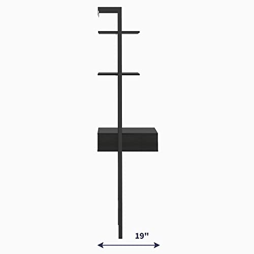 Zafly Computer Desk With 2 Shelves Wall Mounted Desk, Freestanding 3-Tier Office Desk With Storage Shelf, Floating Writing Desk For Small Places Bedroom Office Apartment #TOP7