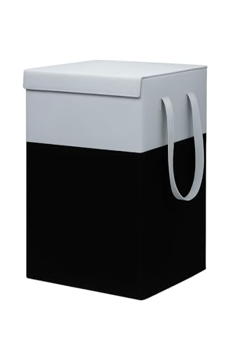 Lazer 75L Foldable Laundry Basket with Lid & Handles | Non-Woven ...