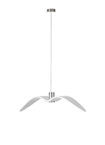 Chandelier LED suspendu design moderne blanc pour table de salon