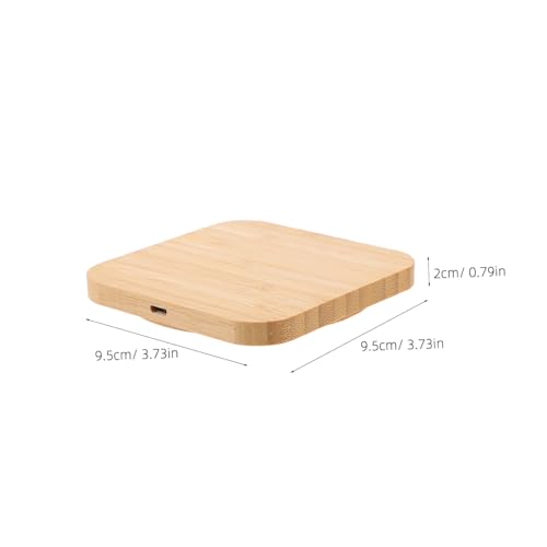 Cargador inalámbrico de madera amarilla STOBAZA con diseño portátil elegante 2