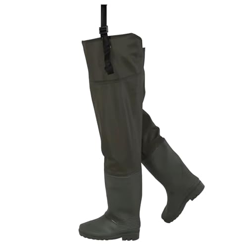Vadeadores Botas Botas De Pesca Ligeras Hasta La Cadera Para Hombre, Botas De Pesca Con Mosca Hasta La Cadera, Botas De Pesca Hasta La Cadera De PVC De 80 Cm De Alto Con Suela Antideslizante(46 EU)