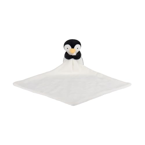 Image of Apricot Lamb Soft Stuffed Animals Security Blanket Black Penguin Plush 13''