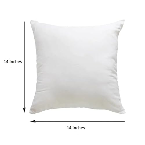 Image of Torque Microfiber Cushion Filler 14 x 14 Inch - 2 Pcs | Vacuum Packed Throw Pillows | Filler Cushion Insert Pillow for Sofa Bed Couch Home Decorative Gifts