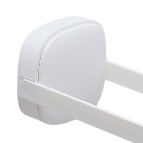 Perchero de pared individual y estante de almacenamiento plegable blanco 4