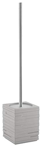 Realizzato in resina Gedy Quadrotto scopino wc, resina, grigio, 9,5 x 9,5 x 46