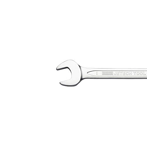 Image of Jetech 1 inch Combination Wrench, SAE 12-Point Chrome Vanadium Steel Spanner, Industrial Grade with 15-Degree Offset, Sand Blasted Finish, Heat-Treated Forged Tool