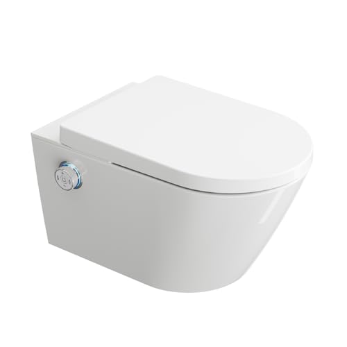 HOROW Dusch WC G07 Intelligente Wand WC Spülrandlos mit Mehrere Duschemodi, Smart Toilette mit...