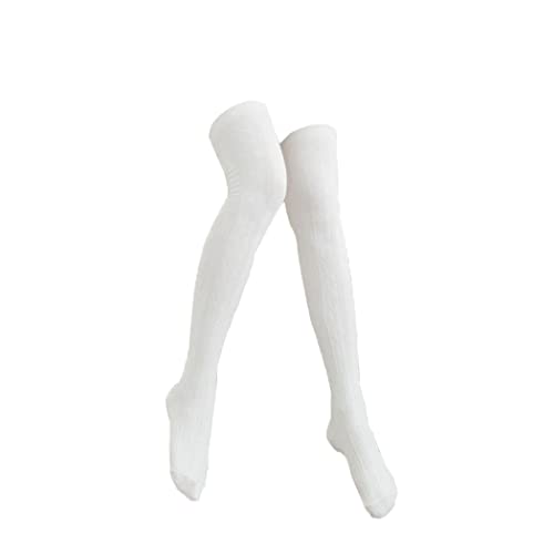 Women Over Knee Socks Thigh High Socks Cotton Knitted Stockings Braided Thin Long Boots Socks Gift