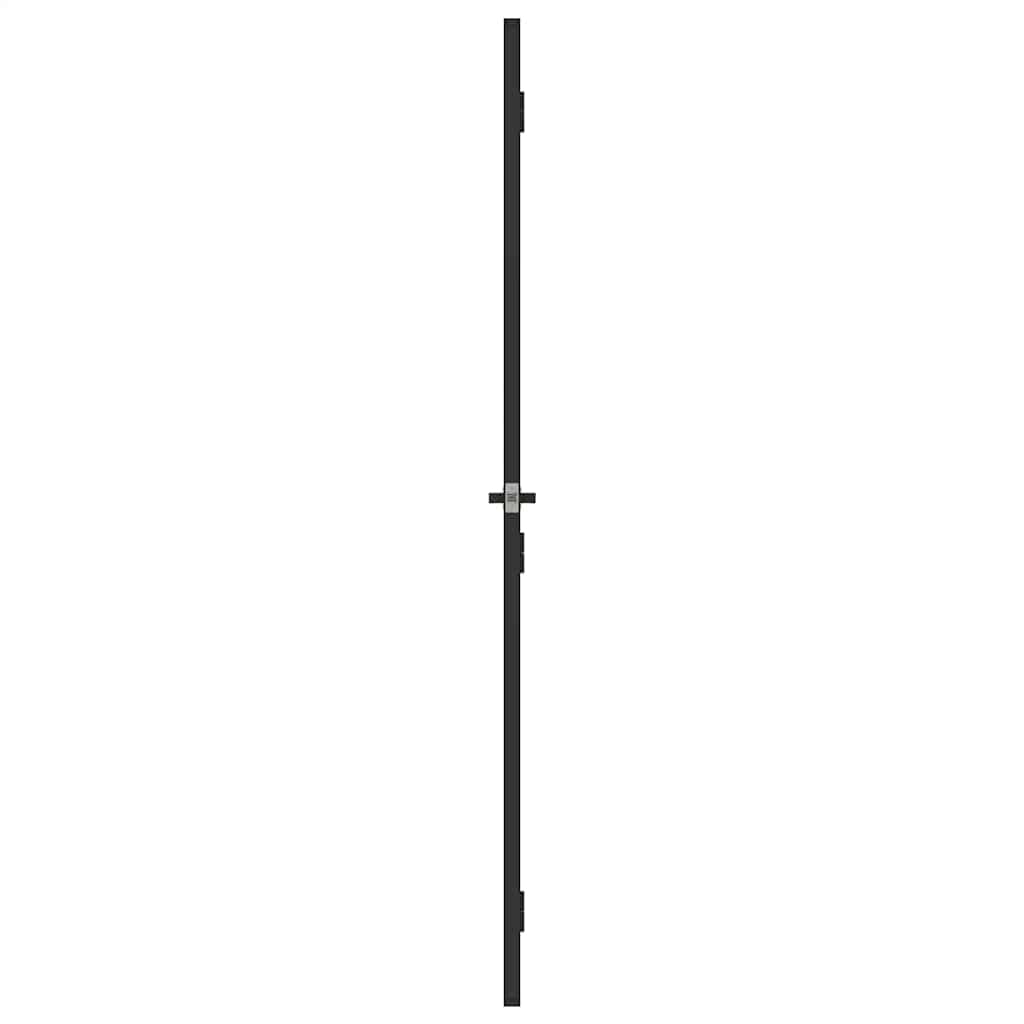 vidaXL Porta Interni Sottile Nera 83x201,5cm Vetro Temperato Alluminio