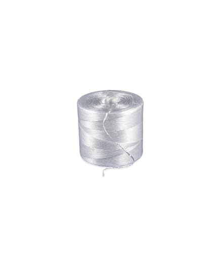 BIANCO Generico Spago Agricolo in Polipropilene, Bianco, Tit. 800, per Legare Piante, Pomodori e Reti da Giardino Olivo, Stile Giardino - 800 mt