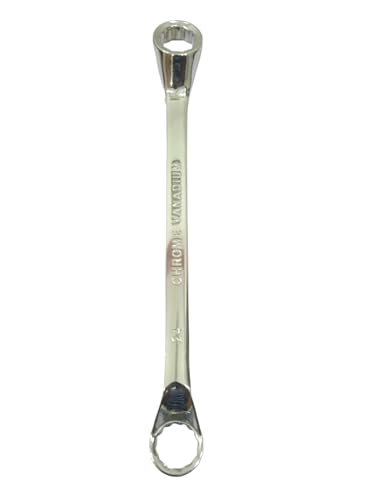 Image of Tata Agrico Double Ring Spanner 24x27mm (Box Wrench) | Chrome Vanadium Steel | Polished Offset Ring Ends for Strong Grip on Nuts & Bolts | For Garage, Workshop & Professional Use