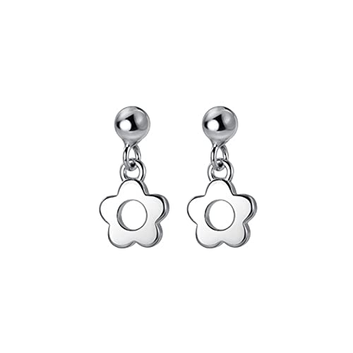 Boucles d'oreilles argent 925 petite fleur creuse haut de gamme