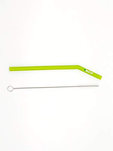 Canudo de silicone de 16 cm, reutilizável e livre de BPA