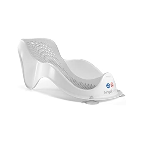 Angelcare ergonomischer Badesitz für die Baby-Badewanne Light grey, angenehm weiche Liegefläche, aufhängbar Cover
