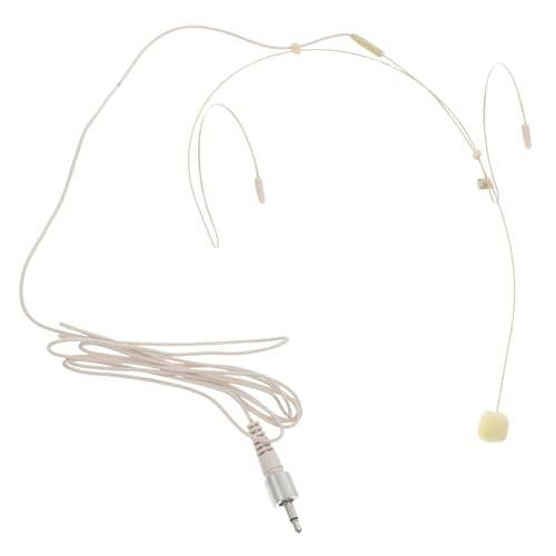 Holibanna Headset Microphone for Voice Amplifier Professional Condenser Mic with Comfortable Design for Teaching Lectures and Beige Nut
