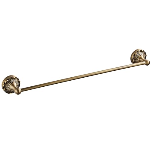 16in Wall Mounted Bathroom Brass Towel Bar Antique Brush Bronze
