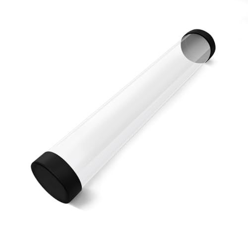 Cylinder Playmat Tube with Dual Caps – Round TCG Playmat Holder, Portable PVC Mat Storage Case (1-Pack)