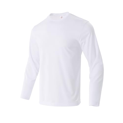 LeeHanTon Men UPF 50+ Sun Protection Long Sleeve T Shirts Pack Dry-Fit UV Breathable Athletic Running Activewear Workout Tee3
