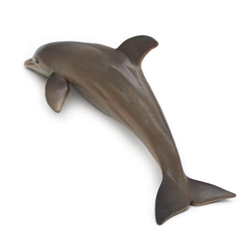 Image of SmilerSmile Dolphin Figurine Plastic Sea Creature Toy for Toddlers | Solid PVC Action Figure, Simulation Sea Animals, Educational Ocean Animal Model, Non-toxic Safe Bath Toy for Kids